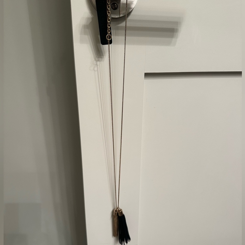 J Crew long chain tassel necklace NWT